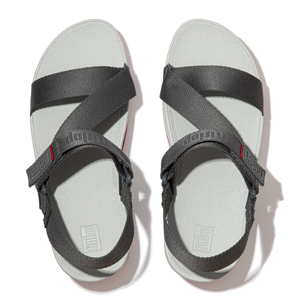 Fitflop Womens Sandals Grey - Surfa Woven Logo Z-strap - QR9045371